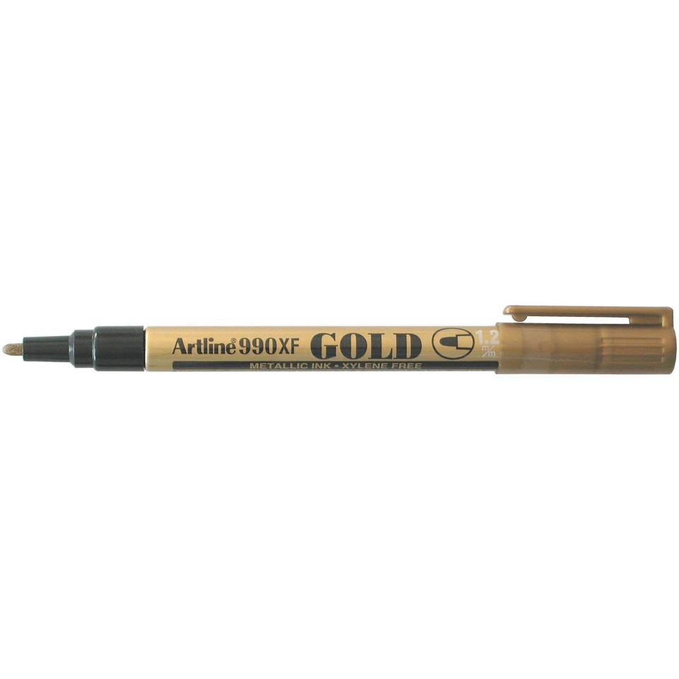 Artline 990 Paint Marker Bullet Tip Fine 1.2mm Gold