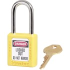 Master Lock Safety Padlock Steel Shackle Yellow image