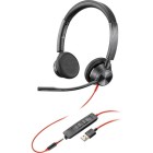 Poly Plantronics Blackwire 3325 Stereo Usb Type A and 3.5mm Over The Head Wired Headset image