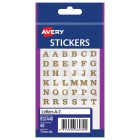 Avery Stickers Alphabet Permanent 932448 Rectangle 13x13mm White Pack 48 Labels image