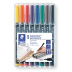 Staedtler Lumocolor Universal Pen Permanent S Assorted Colours Pack 8 image