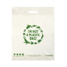 Ecopack Retail Bags Compostable Punched Handle ED-2091 Medium 400x490mm White Pack 50 image