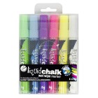 Texta Liquid Chalk Marker Wet-Wipe Bullet Tip Assorted Colours Pack 6 image