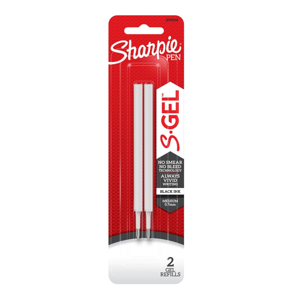 Sharpie S-Gel Pen Refill Fine 0.7mm Black Pack 2