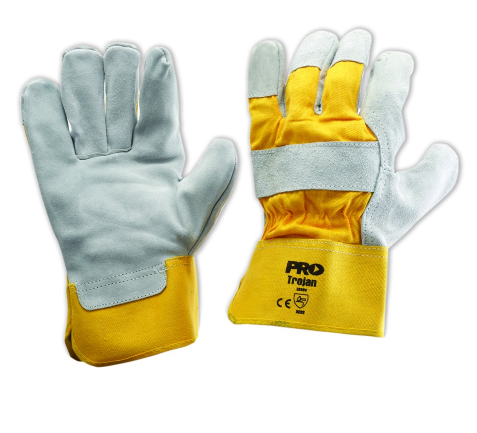 Pro Choice 940gy Yellow/Grey Leather Gloves One Size Pair