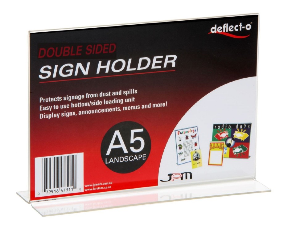 Deflecto Menu/Sign Holder Landscape A5
