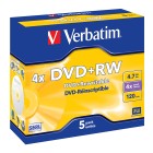 Verbatim DVD+RW 4.7 GB 120 Min Jewel Case 5Pk image