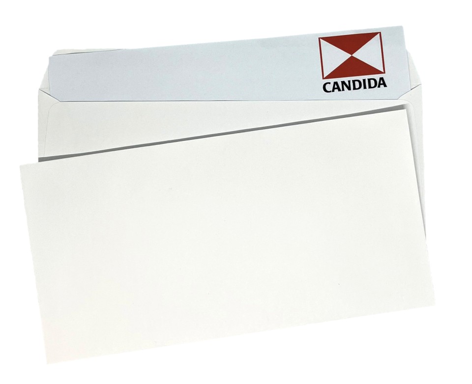 Candida Standard Envelope Peel & Seal DLE 114mm x 225mm White Box 500