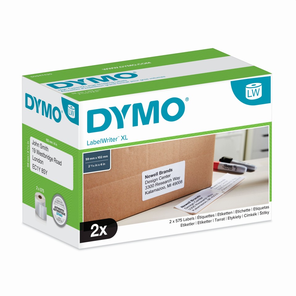 Dymo LabelWriter Shipping Labels High Capacity Large 102x59mm Box 1150