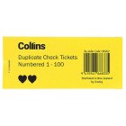Collins Check Tickets 1 -100 Duplicate Tickets image