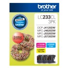 Brother Inkjet Ink Cartridge LC233 Tri Colour Pack 3 image