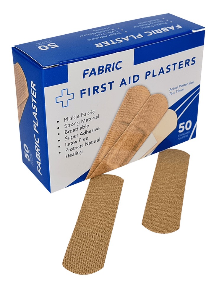 DTS Medical First Aid Plasters Fabric 72x19mm Skin Colour Box 50