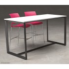 Anvil Bar Leaner Table 1600Wx800Dmm White Top / Black Frame image