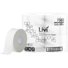 Livi Basic 7005 Jumbo Toilet Tissue 1 ply 500 metres per roll White Carton of 8 image