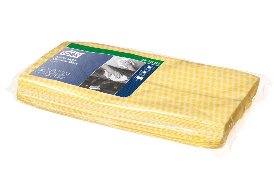 Tork Light Cleaning Cloth 297601 Yellow Pack of 25