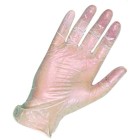 Disposable Vinyl Clear Powder Free Gloves Small Packet of 100 image