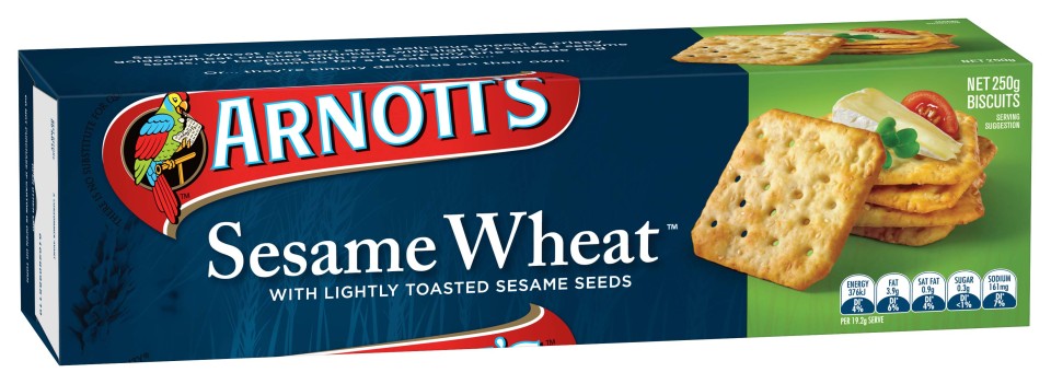 Arnott Sesame Wheat Crackers 250g