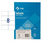 NXP Multi-Purpose Labels Laser Inkjet 105x74mm 8 Per Sheet 800 Labels image