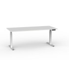 Agile 3 Stage Height Adjustable Single Sided Desk 1800Wx800Dmm White Top / White Frame image
