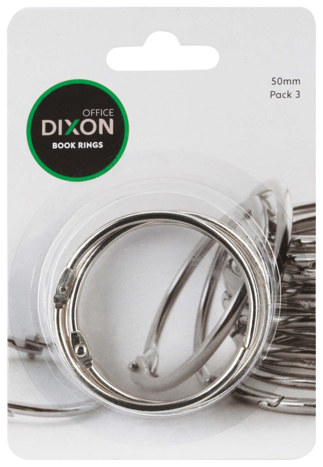 Dixon Book Rings 50mm Pack 3