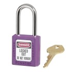 Master Lock Safety Padlock Steel Shackle Purple image