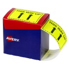 Avery This Way Up Labels Dispenser 932605 75x99.6mm Yellow Roll 750 image