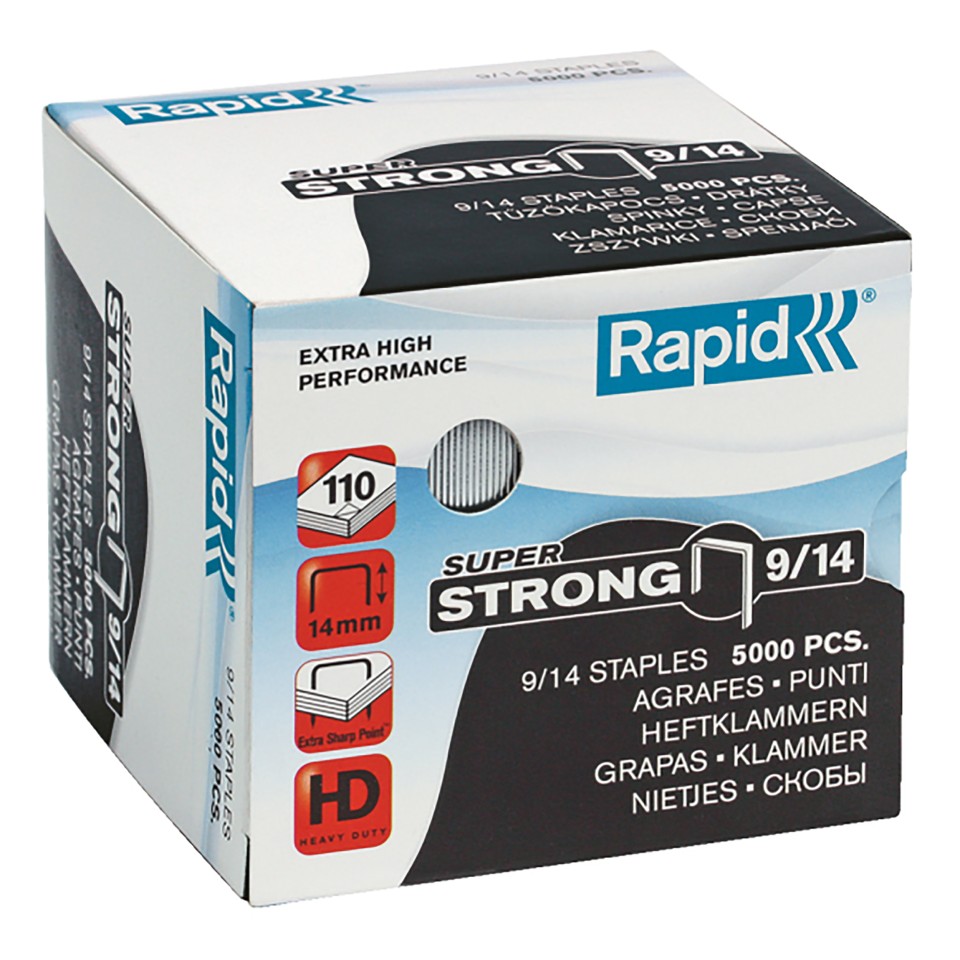 Rapid No. 9/14 Staples Super Strong Heavy Duty Box 5000