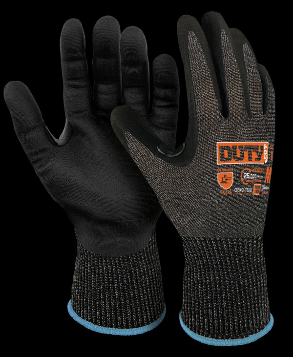 Duty Open Back Cut 5/f Glove Black Small