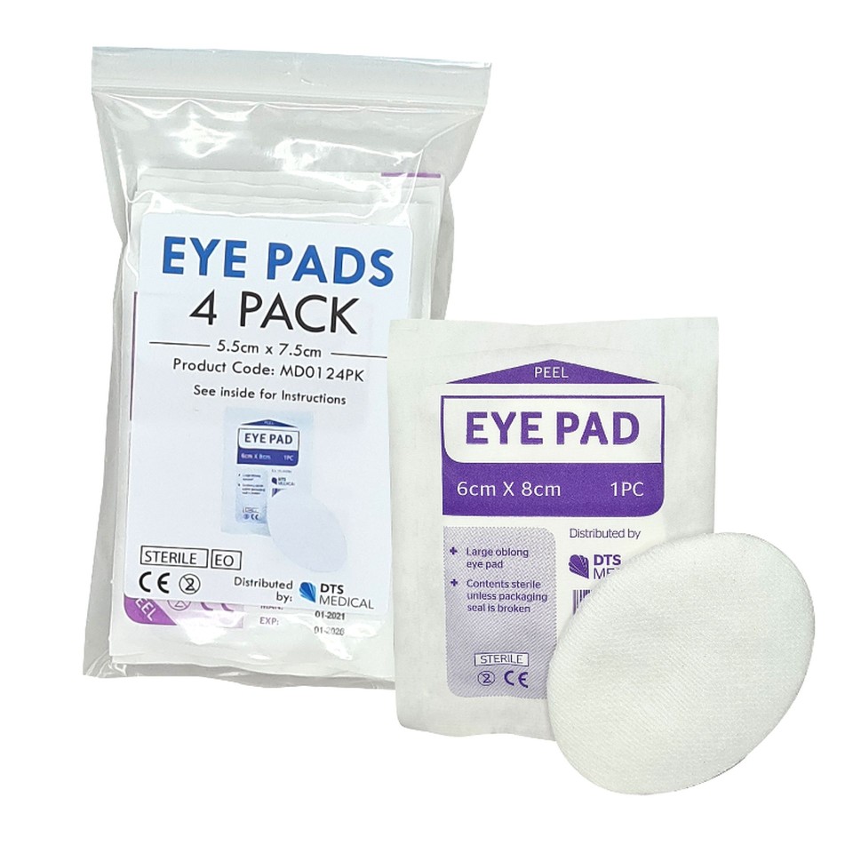 DTS Medical First Aid Wound Pad Eye Pad Pack 4