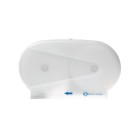 Pacific Hygiene D34W Double Mini Jumbo Toilet Roll Dispenser White image