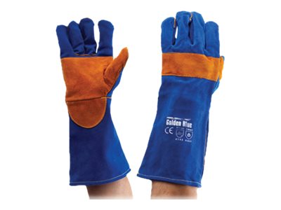 Pro Choice Blue Heeler Kevlar Stitched Welding Glove Blue/Gold