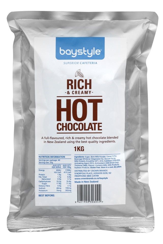 Baystyle Drinking Chocolate Rich & Creamy 1kg