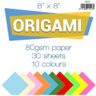 Origami Paper 8x8 80gsm Pack 30 10 Colours image
