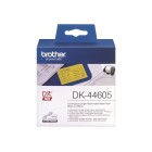 Brother DK-44605 QL Continuous Removable Label Tape Black On Yellow 62mmx30.48m image