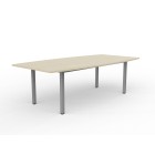 Cubit Boardroom Table 2400Wx1200Dmm Nordic Maple Top / Silver Frame image