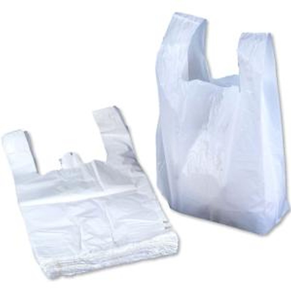 Refuse Bags Singlet Handle HDPE 15 micron Large 590x290x190mm Pack 500