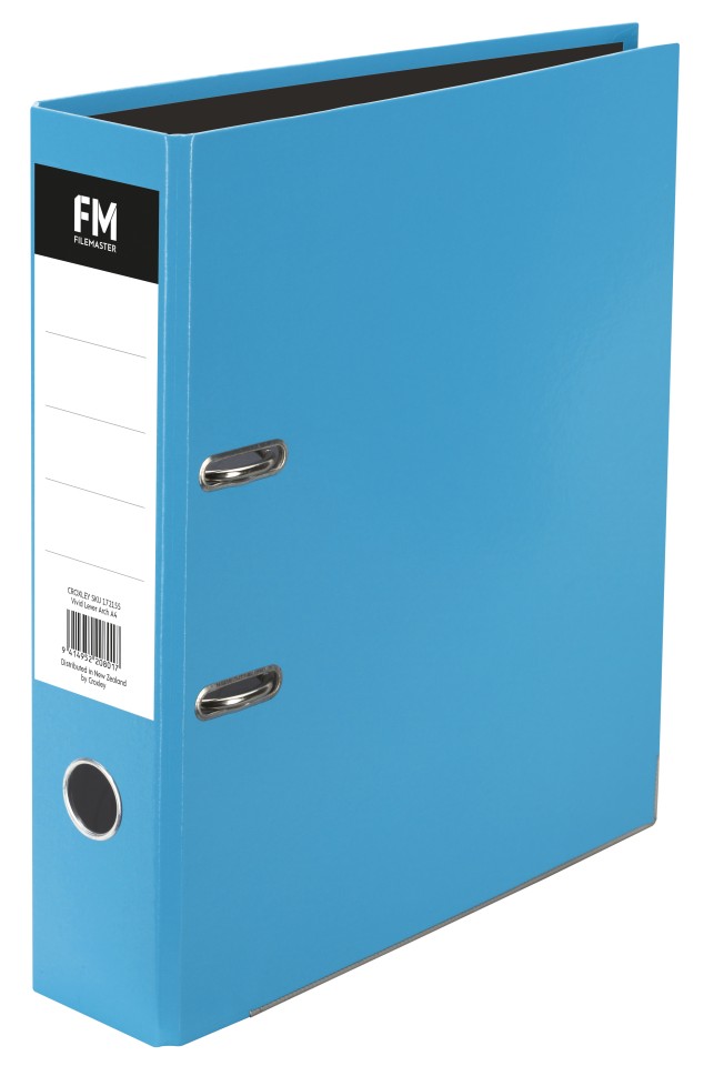FM Lever Arch File A4 Vivid Ice Blue