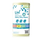 Livi Essentials Colour Coded Heavy Duty Wipes 90 Sheets per roll Yellow image