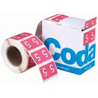 Codafile Numeric Lateral Labels Number 5 25mm Roll 500 image