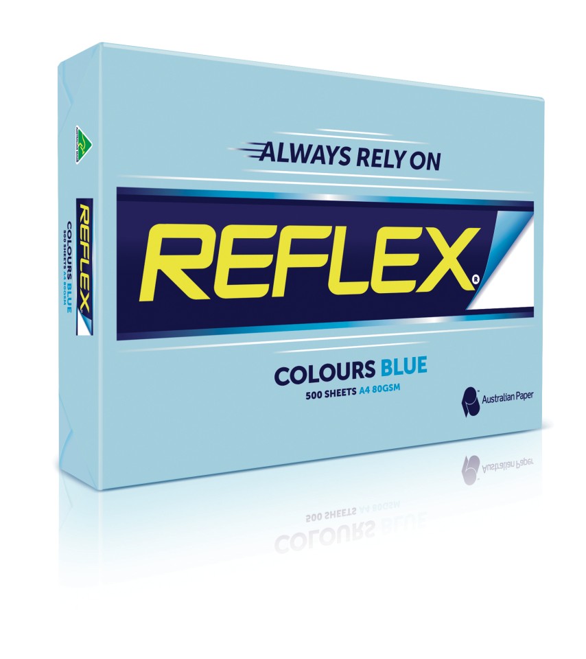 Reflex Colours Tinted Copy Paper A4 80gsm Blue Ream 500
