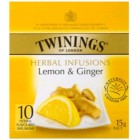 Twinings Tea Bags Enveloped Lemon & Ginger Pack 10 image