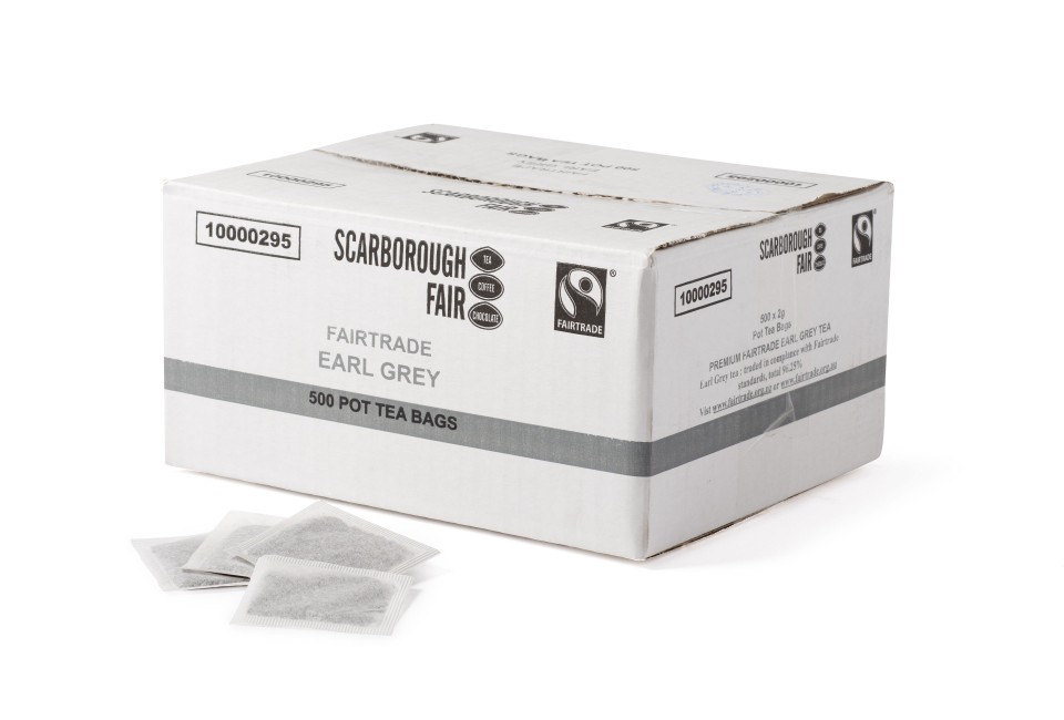 Scarborough Fair Fairtrade Earl Grey Pot Tea Bags Carton 500