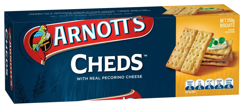 Arnotts Cheds Crackers Pecorino Cheese 250g