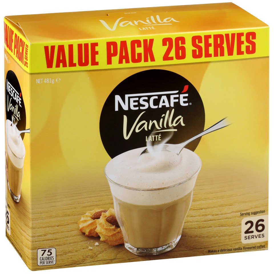 Nescafe Mixes Coffee Sachets Vanilla Latte 18.5g Box 26
