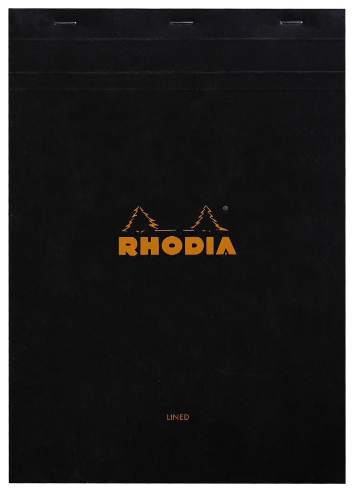Rhodia Bloc Writing Pad No.18 Lined A4 Black