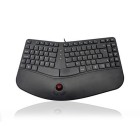 Acc A Shape Contour Wired Keyboard With Trackball image