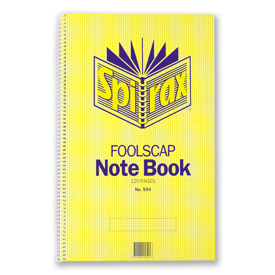 Spirax 594 Notebook Foolscap 322x200mm 120 Page