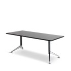 Eiffel Meeting Table 1800Wx900D Black Woodgrain Top / Black Frame image