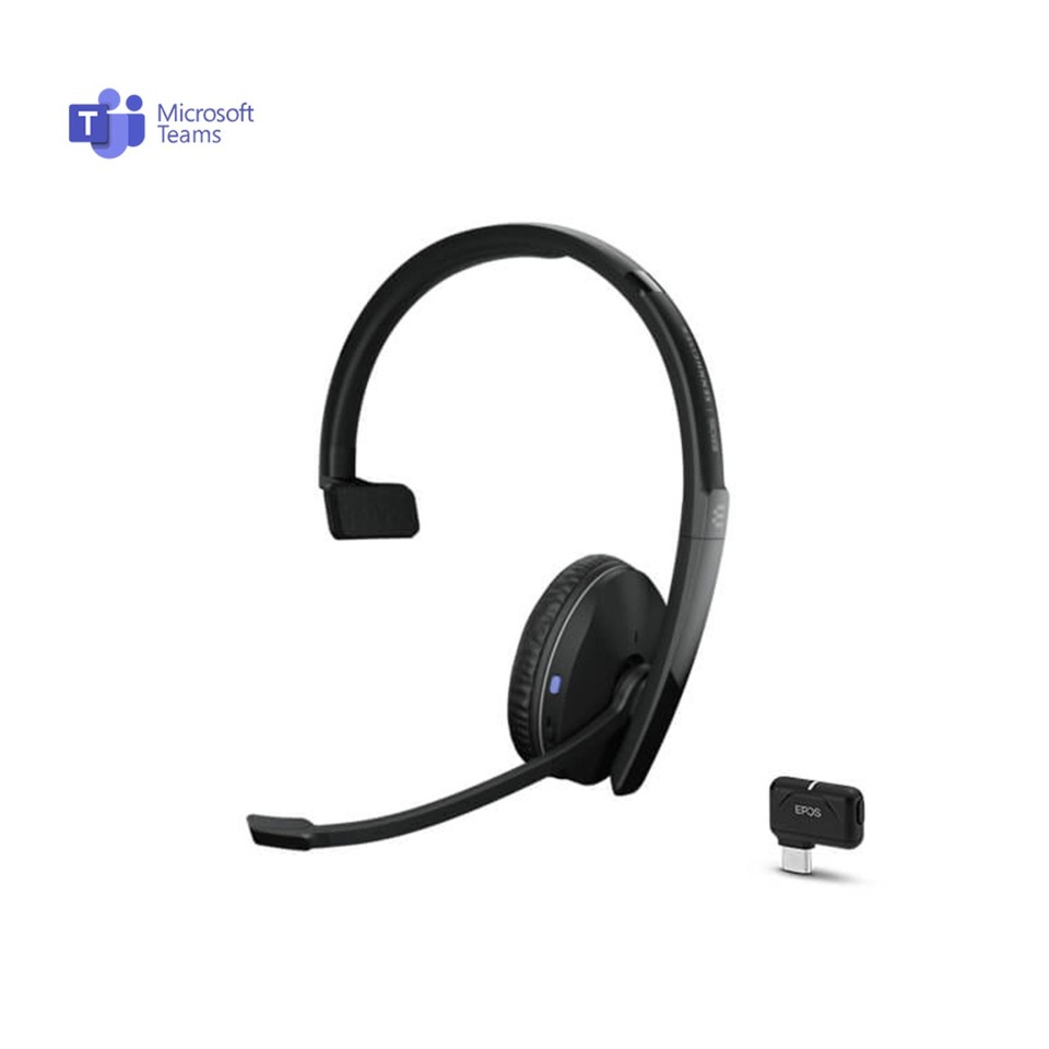 EPOS Sennheiser Headset Adapt 231 Mono Bluetooth + USB C Dongle Ms Teams