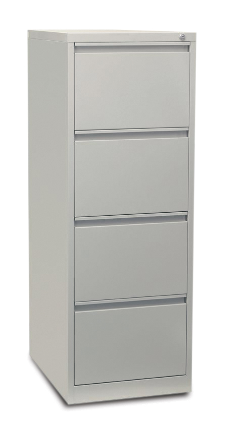 Proceed Filing Cabinet 4 Drawer Lockable 465Wx620Dx1320Hmm Stone Grey